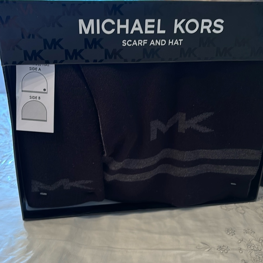 Michael Kors scarf and hat set